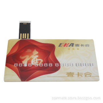 Card USB Flash Drive, High-printing Quality, Full Capacity, No Fake